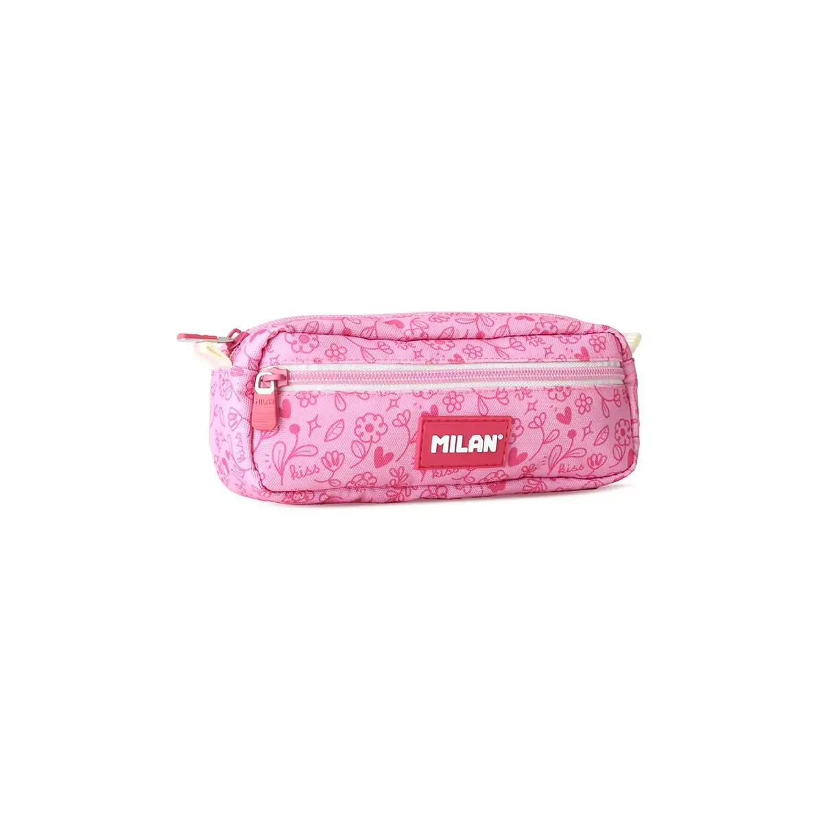 Trousse rectangulaire 2 fermetures éclair série spéciale Pink Flowers
