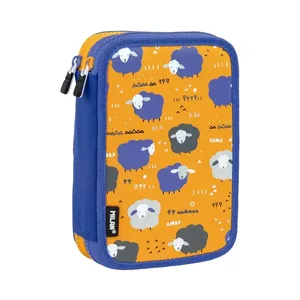 Plumier 2 compartiments avec contenu Be Wool orange