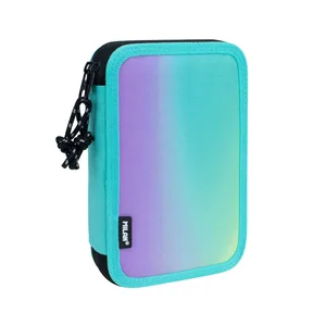 Plumier à 2 compartiments avec contenu Sunset, turquoise