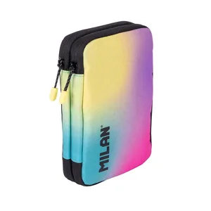 Plumier à 2 compartiments avec contenu collection Sunset, noir