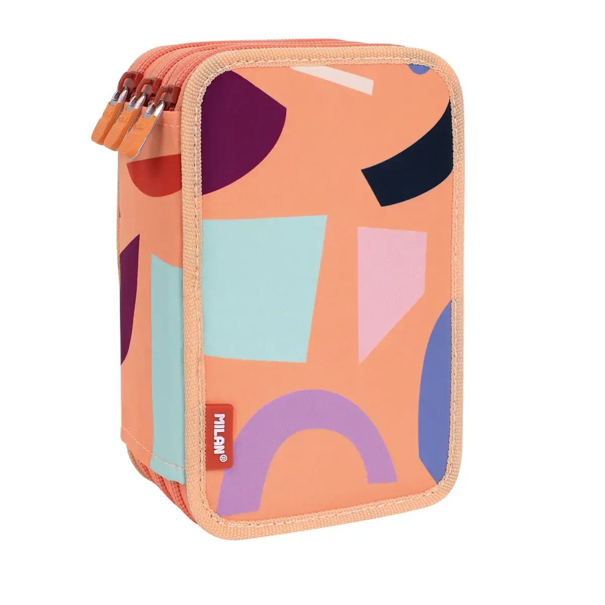 Plumier 3 compartiments avec contenu série spéciale Fun Animals orange
