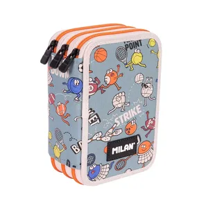 Plumier 3 compartiments avec contenu série spéciale Sports