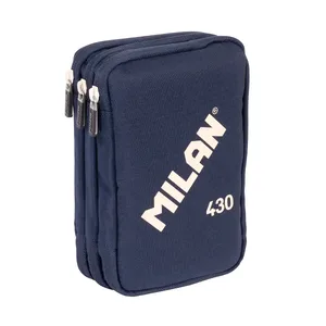 Plumier à 3 compartiments avec contenu collection MILAN 430 since 1918,bleu
