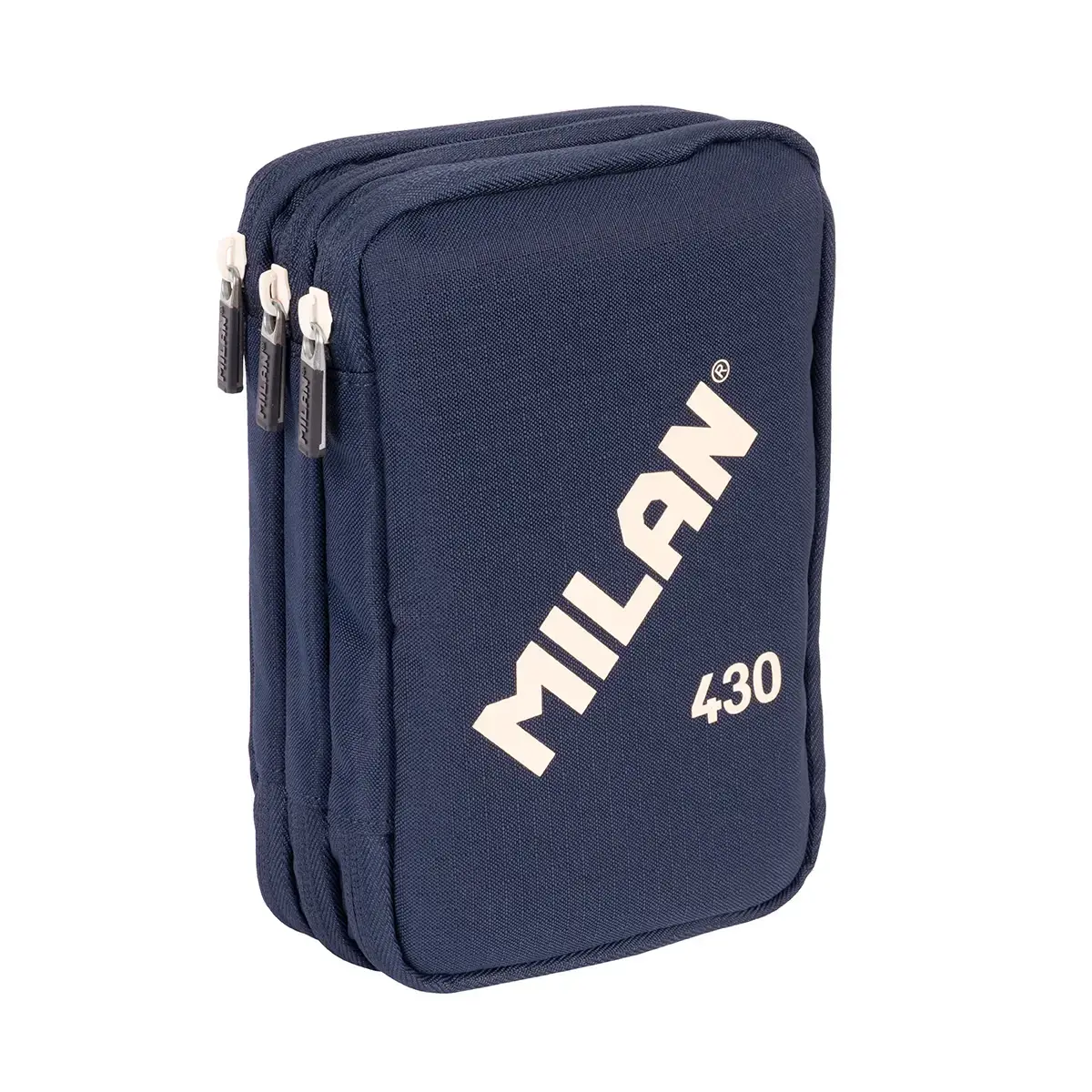 Plumier à 3 compartiments avec contenu collection MILAN 430 since 1918,bleu