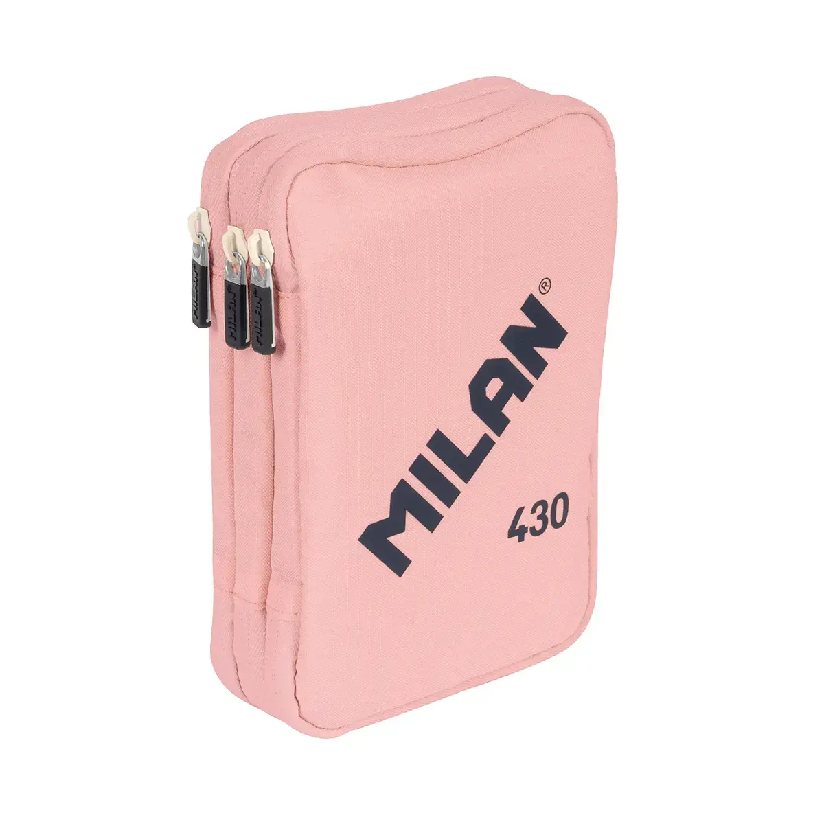 Plumier à 3 compartiments avec contenu collection MILAN 430 since 1918,rose