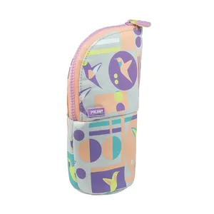 Trousse verticale Sugar Colibrí Pastel, rose et gris