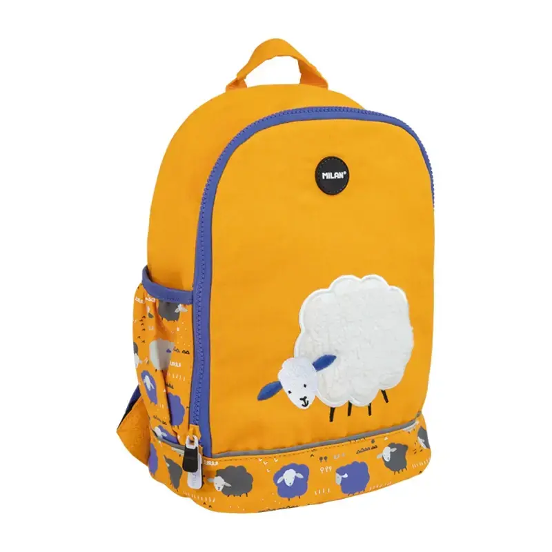 Sac à dos scolaire petite taille Be Wool orange