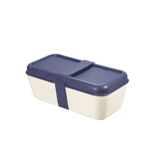 Boîte alimentaire rectangulaire 0,75 L, since 1918 collection, couvercle bleu marine