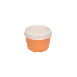 Boîte alimentaire hermétique ronde 0,25 l, orange-beige