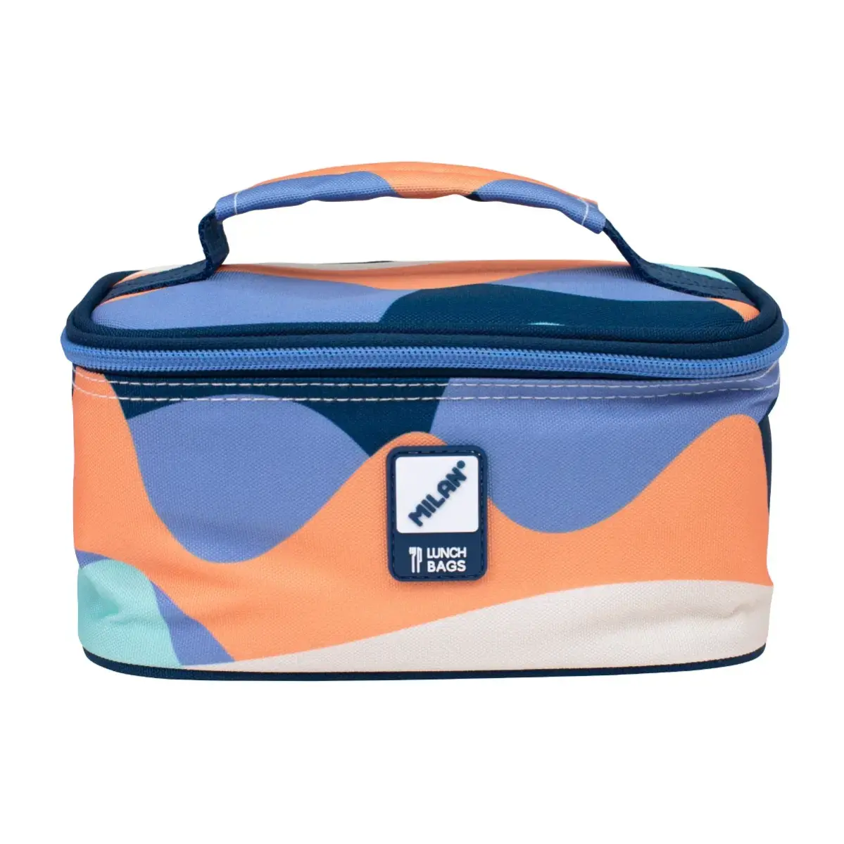 Petit sac isotherme porte-repas (1,5 L) avec 1 boîte alimentaire, série The Fun, bleu