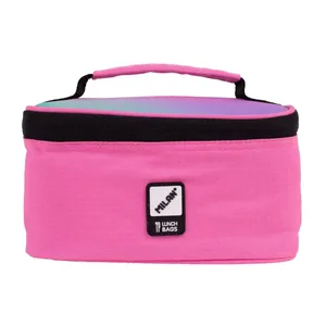 Petit sac isotherme porte-repas (1,5 L) avec 1 boîte alimentaire, série Sunset, rose