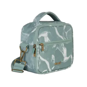 Sac isotherme porte-repas (3,5 L) avec 3 boîtes alimentaires, série Lava, vert