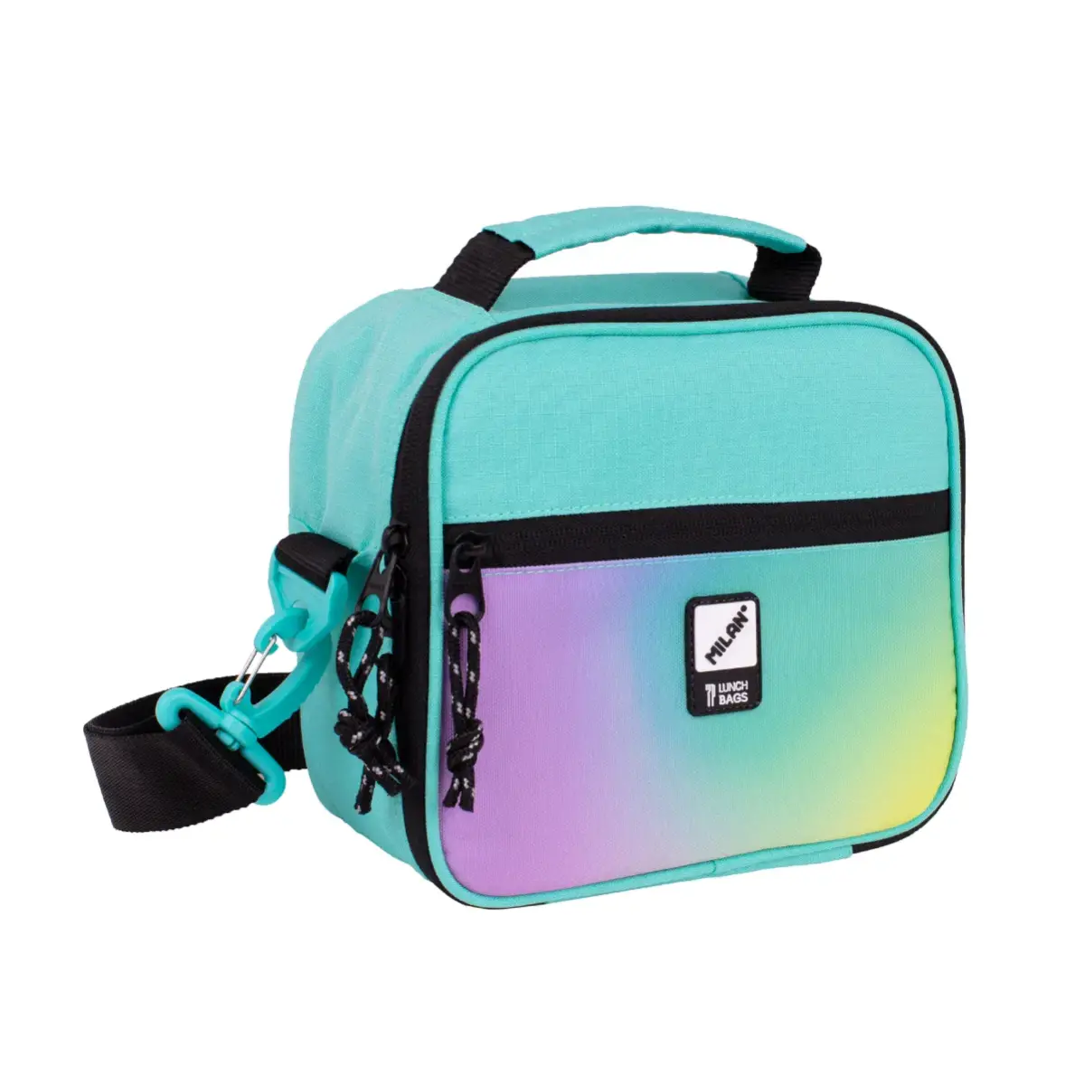 Sac isotherme porte-repas (3,5 L) avec 3 boîtes alimentaires, série Sunset, turquoise