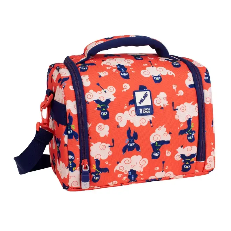 Sac isotherme porte-repas grande capacité (5 L) série spéciale Ninjutsu, rouge
