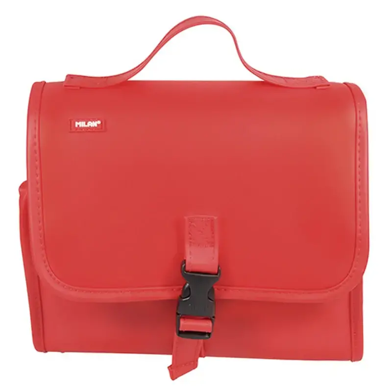 Petit cartable 4 trousses avec contenu Matt Touch rouge
