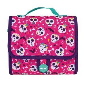 Petit cartable 2 trousses avec contenu Bats & Bites rose