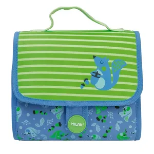 Petit cartable 2 trousses avec contenu Coconut vert