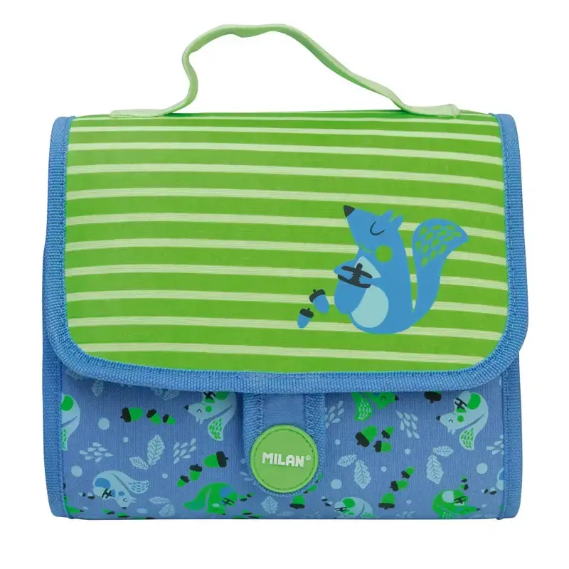 Petit cartable 2 trousses avec contenu Coconut vert