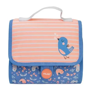Petit cartable 2 trousses avec contenu Coconut rose