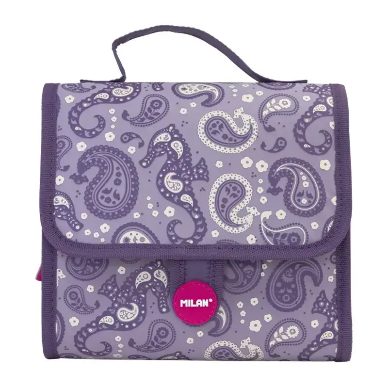 Petit cartable 2 trousses avec contenu Drops lilas