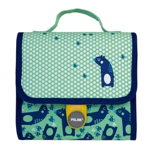 Petit cartable 2 trousses avec contenu Net & Lit vert