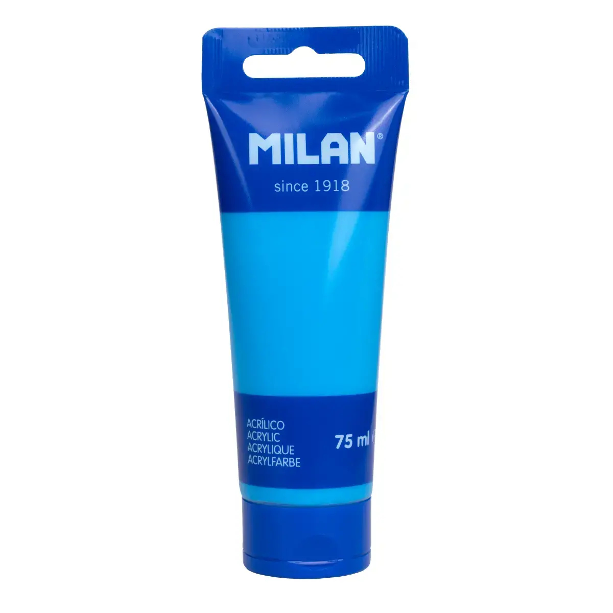 Tube 75ml peinture acrylique bleu cyan Caribbean Blue