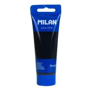 Tube 75ml peinture acrylique noir Jet Black
