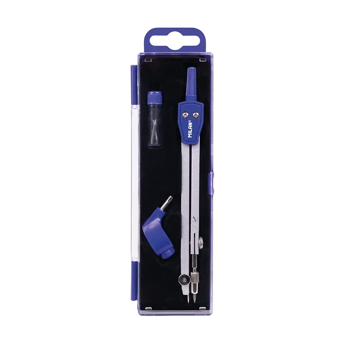 Boîte compas universel avec branche articulée Acid, bleu