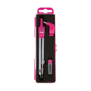 Boîte compas universel avec branche articulée Acid, rose