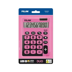 Blister calculatrice de bureau 10 chiffres Duo, rose