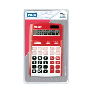 Blister calculatrice rouge 12 chiffres