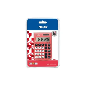 Blister calculatrice Pocket rouge 8 chiffres avec étui