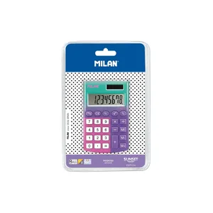Blister calculatrice 8 chiffres Pocket Sunset lilas