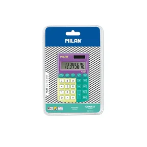 Blister calculatrice 8 chiffres Pocket Sunset turquoise