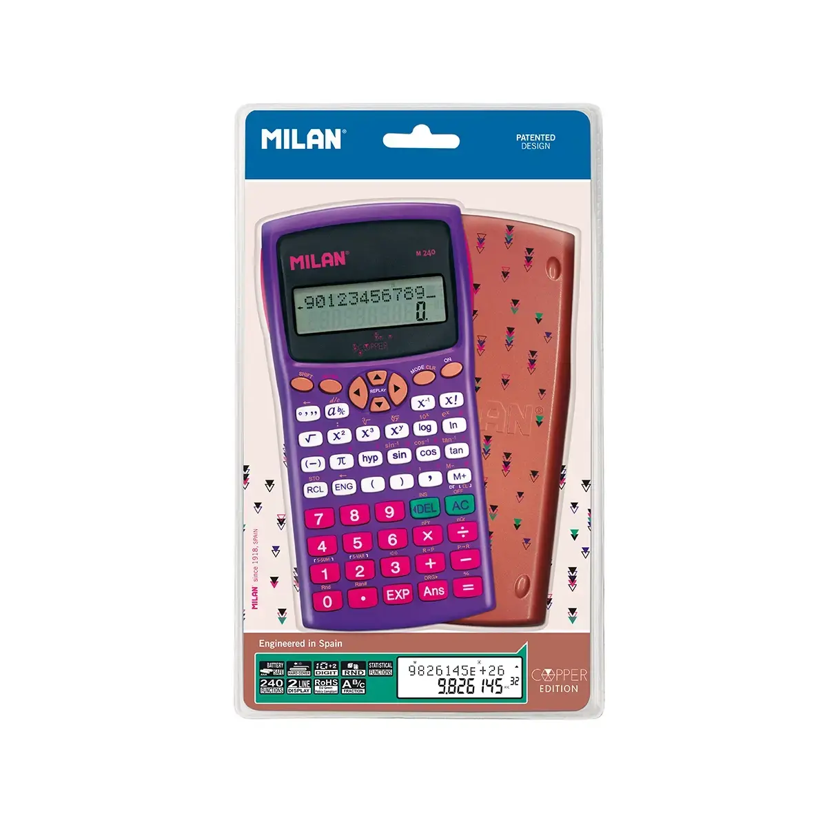 Blister calculatrice scientifique M240 Copper