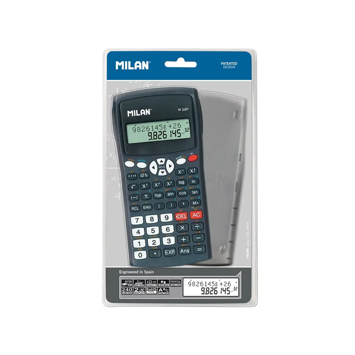 Blister calculatrice scientifique noire M240