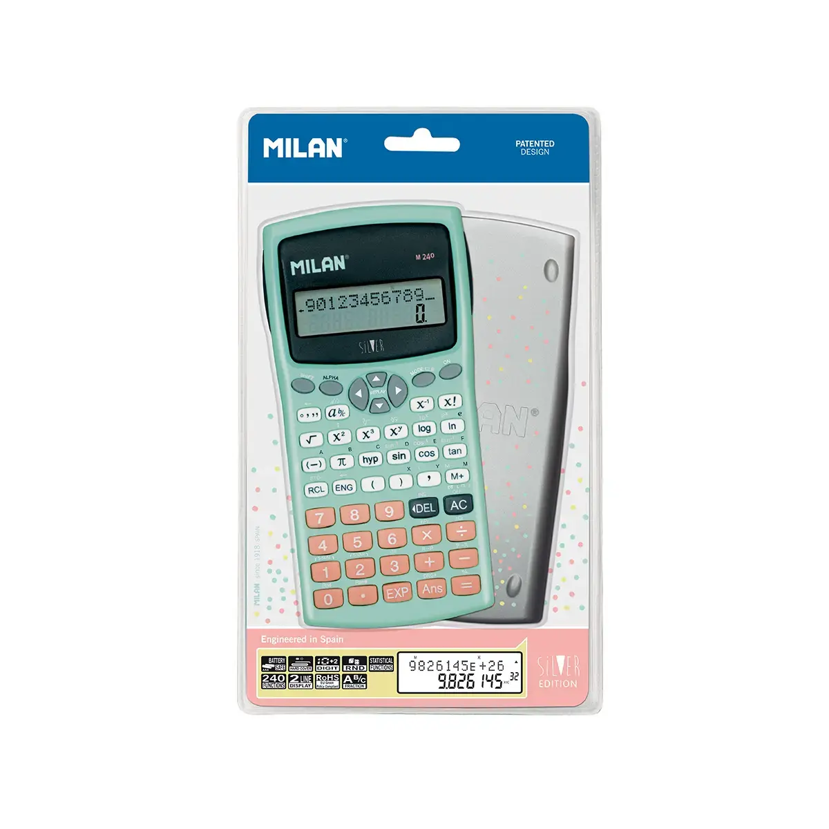 Blister calculatrice scientifique M240 Silver