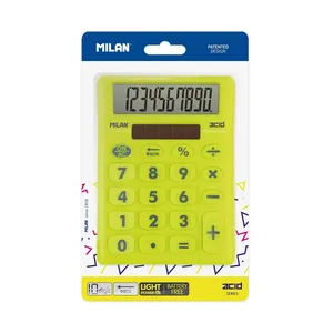 Blister calculatrice de bureau 10 chiffres Acid, jaune