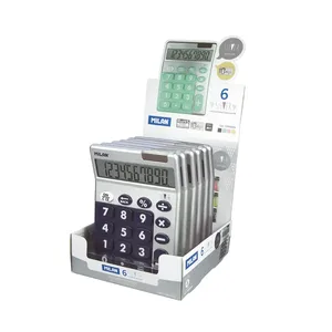 Boîte présentoir 6 calculatrices Silver 10 chiffres