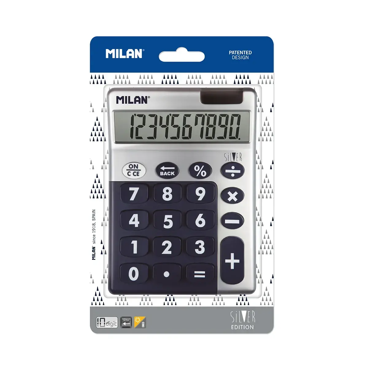 Blister calculatrice Silver bleu 10 chiffres