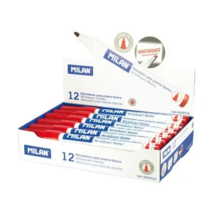 Boîte 12 feutres pour tableau blanc pointe ronde rouge (Ø 4,7 mm)