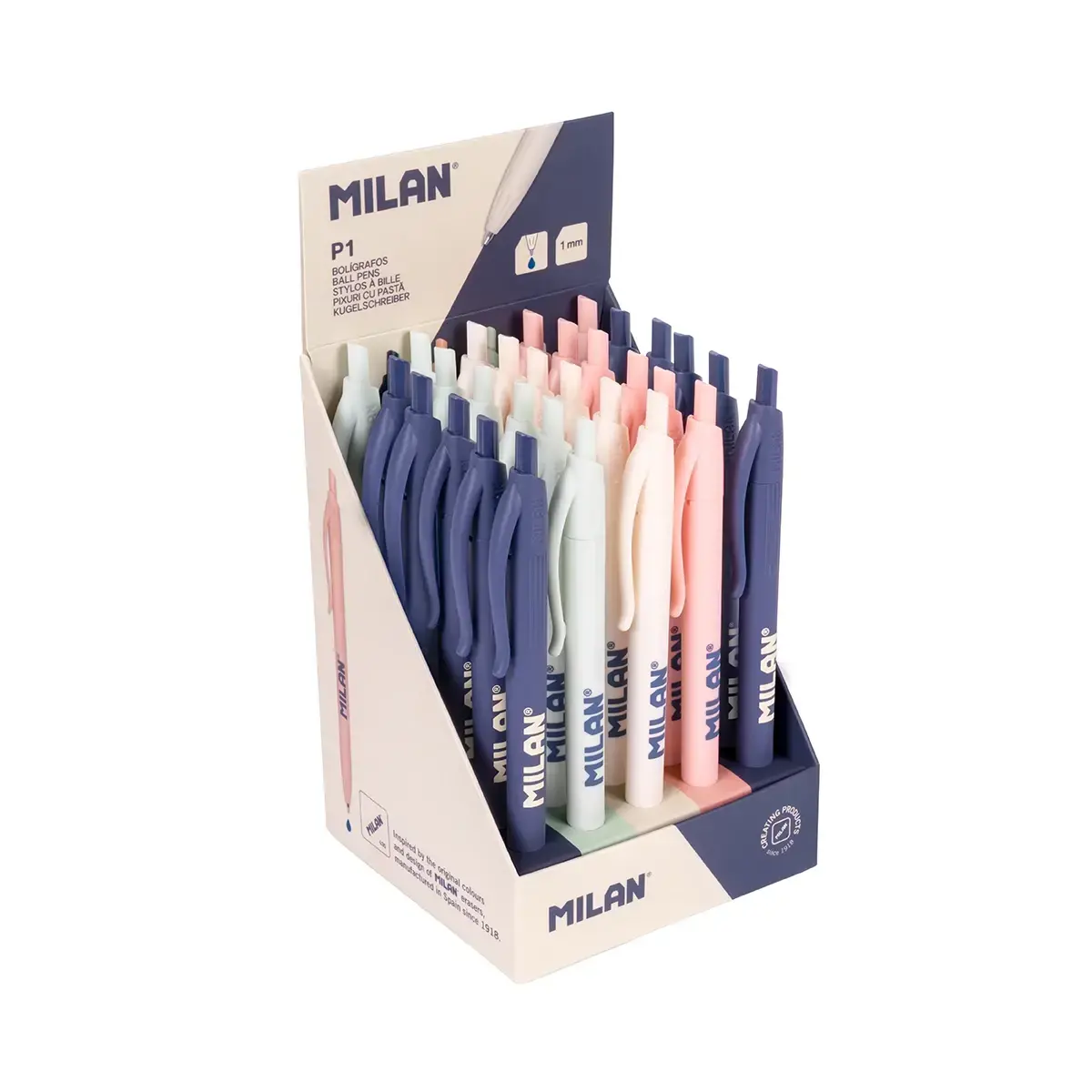 Boîte présentoir 30 stylos à bille P1 430 since 1918, encre bleu