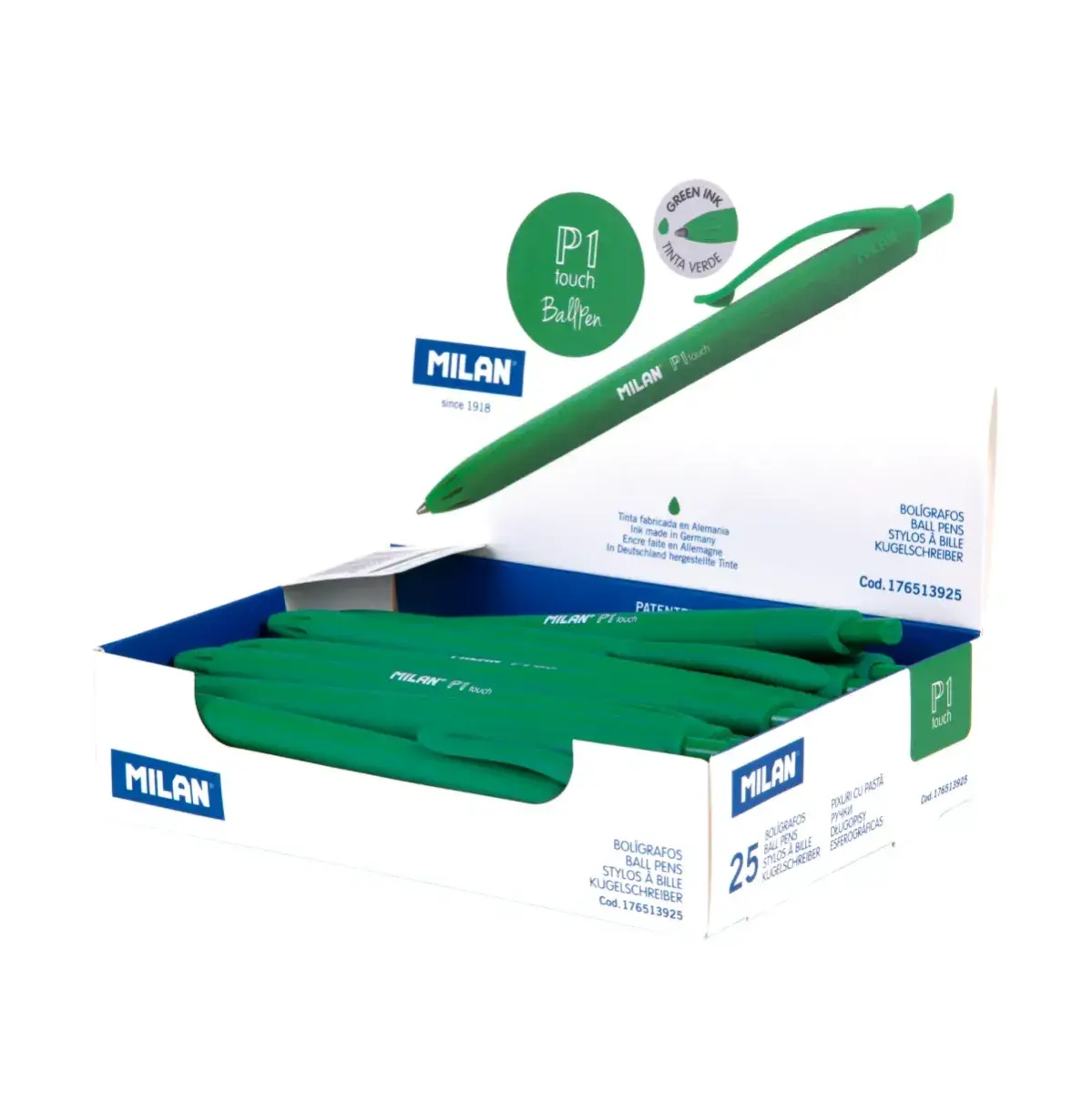 Boîte présentoir 25 stylos P1 touch vert