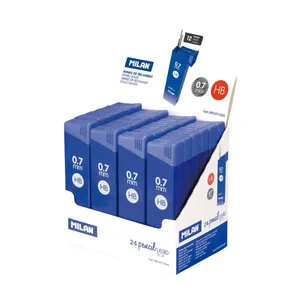 Boîte présentoir 24 petites boîtes de 12 mines 0,7 mm HB