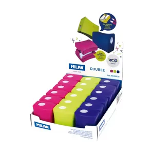 Boîte présentoir 18 taille-crayons DOUBLE, série Acid