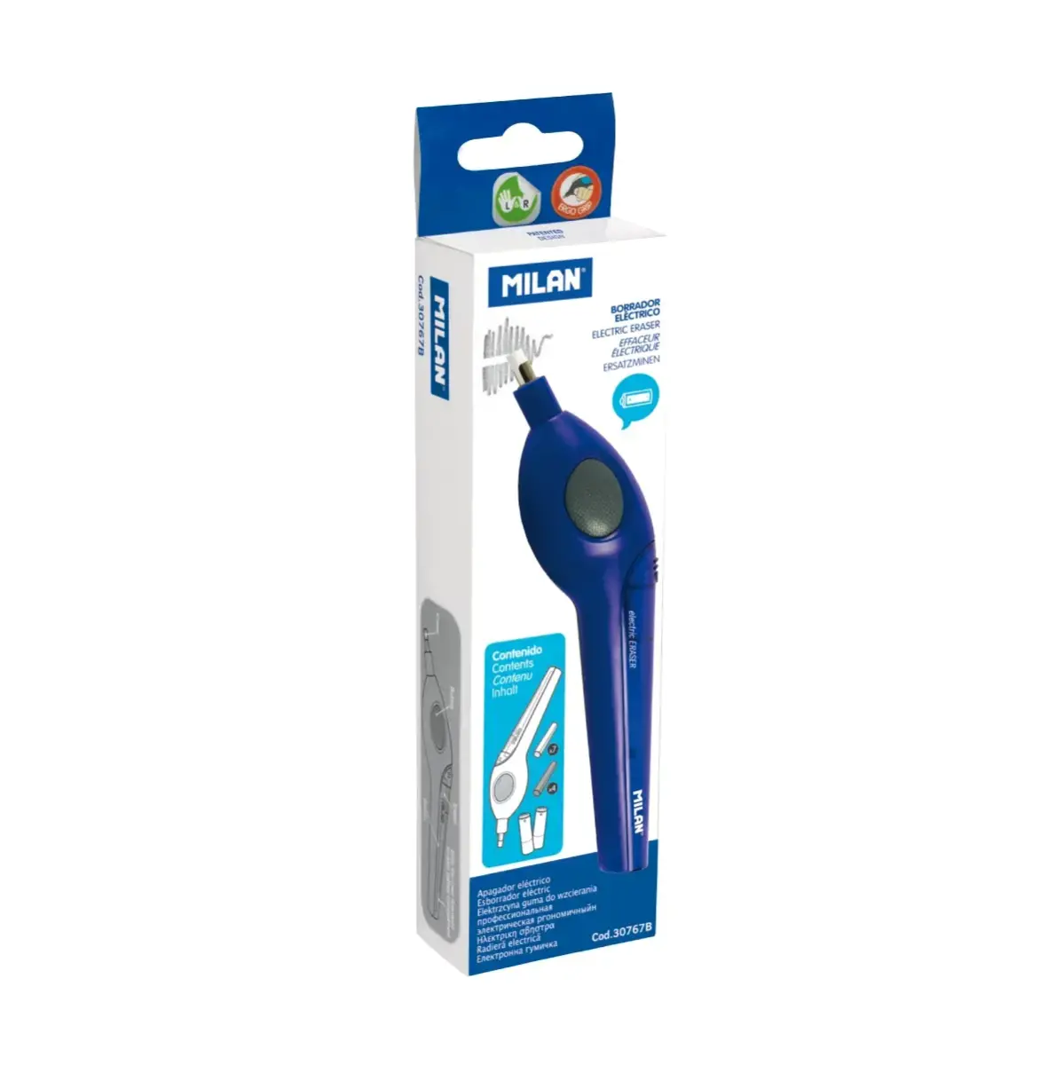 Effaceur électrique bleu Acid (incl. Piles et recharges gommes)