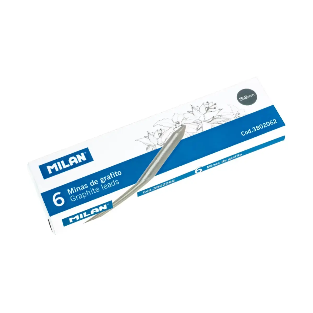 Boîte 6 recharges mines graphite 5,2 mm B