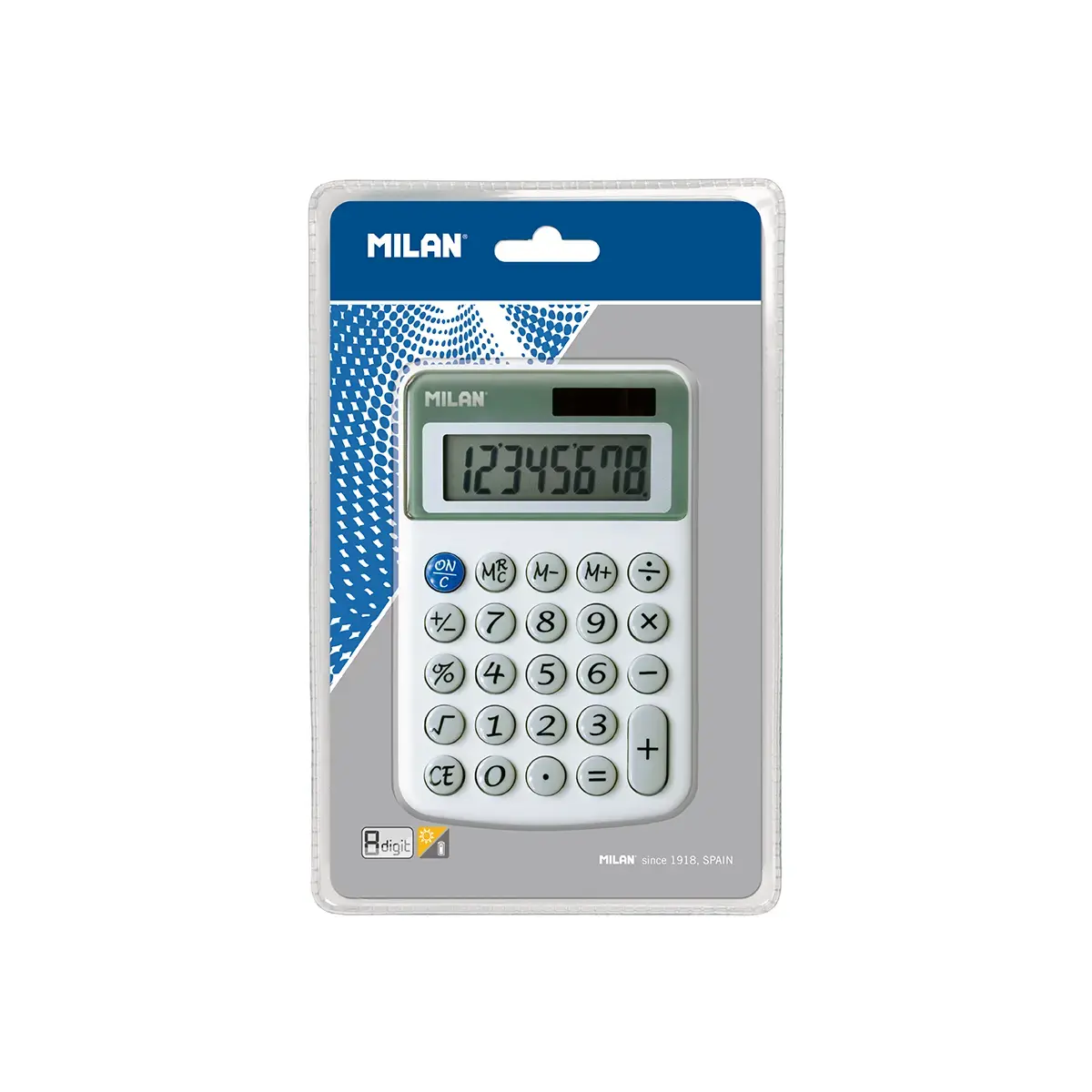 Blister calculatrice blanche 8 chiffres