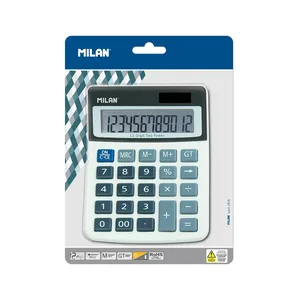 Blister calculatrice grise 12 chiffres