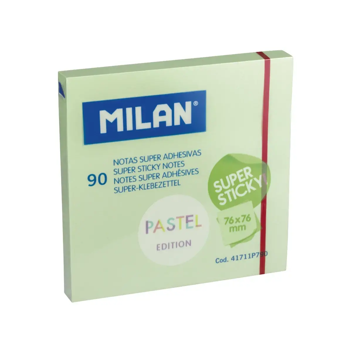 Bloc 90 notes super adhésives vert Pastel 76 x 76 mm